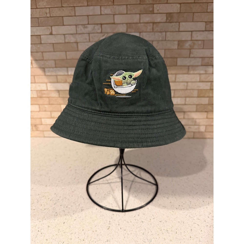 Star Wars Baby Yoda Grogu Mandalorian Disney Parks Bucket Hat Cap Green One Size